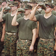 The number of people with criminal records in the United States military has doubled in the past three years, according to a new study.