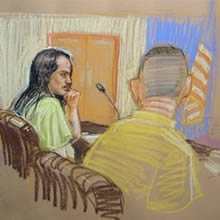 Guantanamo prisoner David Hicks pleaded guilty to providing material support to terrorism today before a US military tribunal after three hours of tense proceedings in which two defense lawyers were disqualified.