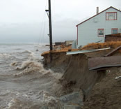 A fall storm erodes Shishmaref