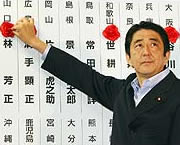 Shinzo Abe, Japan's Prime Minister, has accepted his ruling Liberal Democratic Party has suffered a massive defeat in polls for the upper house of parliament.