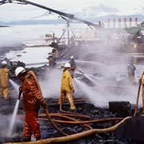 The Exxon Valdez oil spill.