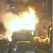 The motorcade carrying Pakistani former PM Benazir Bhutto was bombed during a homecoming parade after eight years in exile.